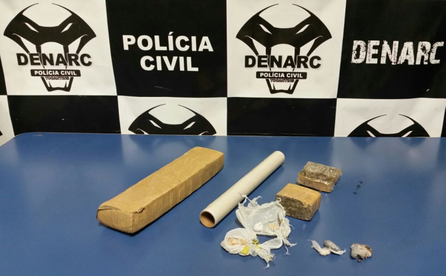 Drogas apreendidas durante operação da Denarc em Palmas 