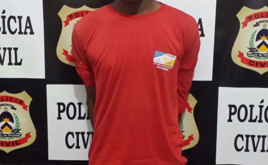 Leonardo Rubens, preso pela Polícia Civil suspeito de praticar roubos em Gurupi 