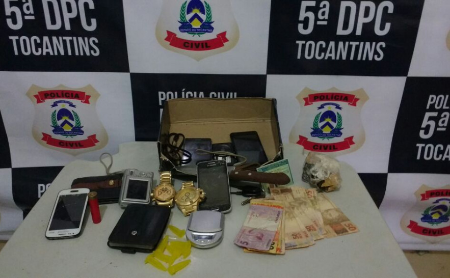 Drogas, dinheiro e demais objetos apreendidos pela Polícia Civil em Palmas 