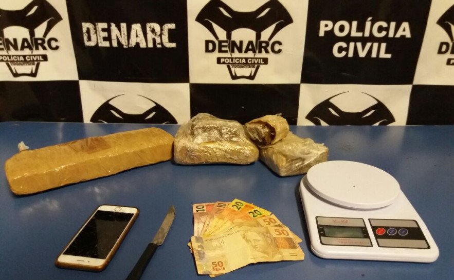 Drogas e Dinheiro apreendidos pela Denarc em Palmas 