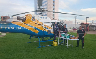 Ciopaer é acionado para transportar vítima de acidente em Paraíso