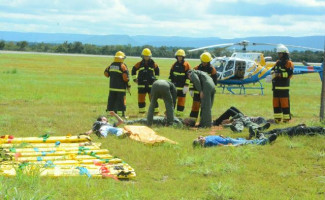 CIOPAER realiza simulação de acidente aeronáutico em Palmas 