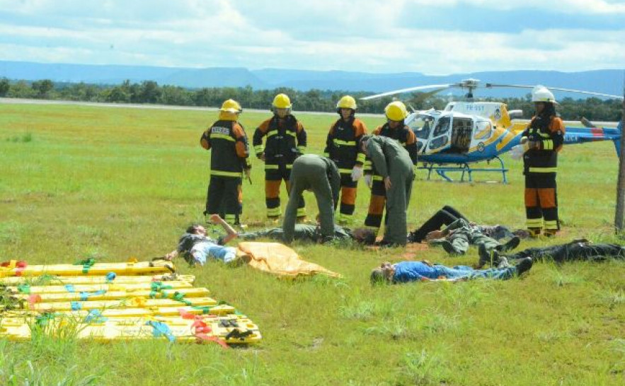 CIOPAER realiza simulação de acidente aeronáutico em Palmas