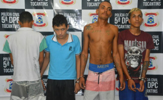 Polícia Civil prende quatro envolvidos em roubo à loja de Taquaralto 