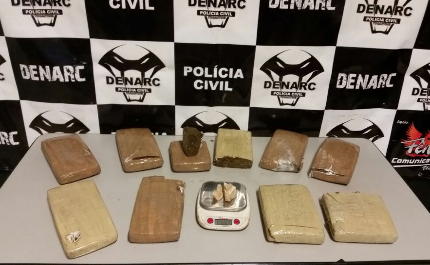 Drogas apreendidas durante operação da Denarc em Palmas 