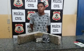 Polícia Civil prende homem suspeito por tráfico de drogas e apreende 2kg de maconha em Gurupi