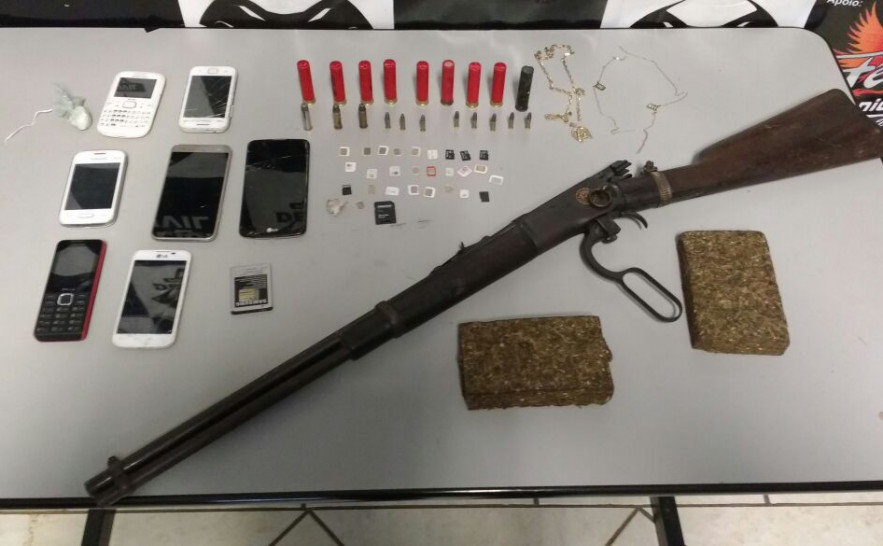 Arma, munições e drogas apreendidas pela Polícia Civil em Palmas 