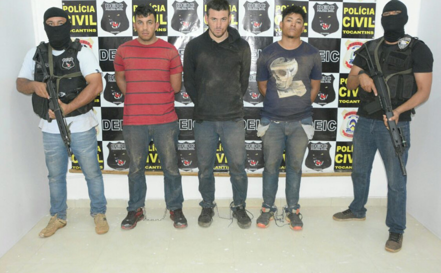Suspeitos de integrar quadrilha de roubo a bancos presa pela Polícia Civil 