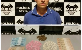 Polícia Civil prende suspeito de traficar drogas sintéticas em Palmas 