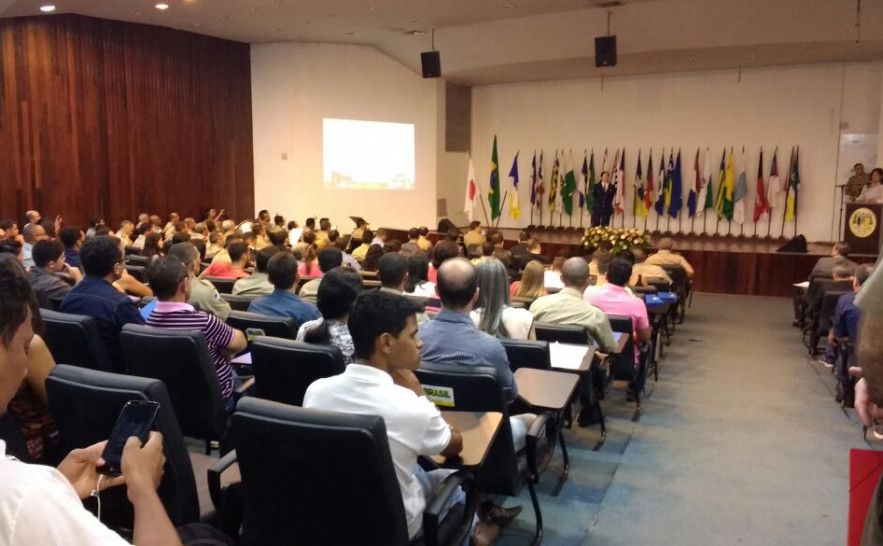 Palestrantes durante o I Seminário Internacional de Polícia Comunitária do Tocantins 