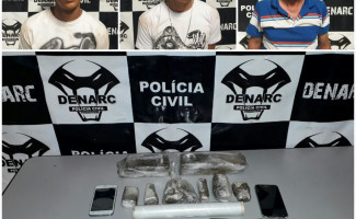 Polícia Civil fecha boca de fumo de prende três suspeitos por tráfico de drogas em Palmas 