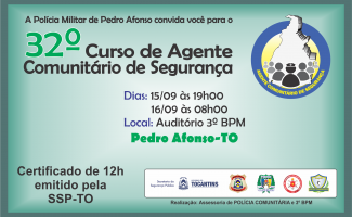32º curso de Agente Comunitário de Segurança é realiado em Pedro Afonso 