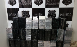 Polícia Civil do Tocantins apreende 318 kg de cocaína pura em Formoso do Araguaia 