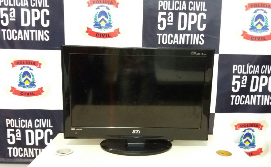 Televisor apreendido em poder de adolescente infrator em Palmas 