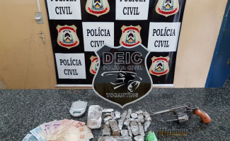Polícia Civil prende suspeitos por tráfico de drogas e porte ilegal de arma de fogo em Gurupi 