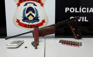 Polícia Civil prende dois suspeitos por posse ilegal de arma de fogo e munições em Palmas 