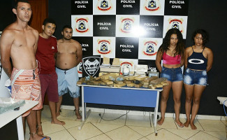 Polícia Civil prende cinco traficantes e apreende mais de 40 kg de drogas em Palmas 