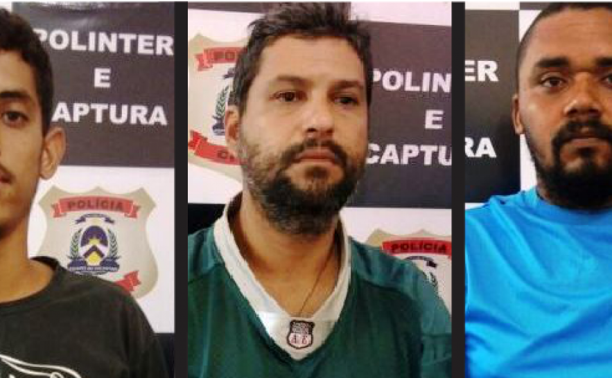 Wanderçon, André e Alan foram presos pela Polícia Civil em Palmas