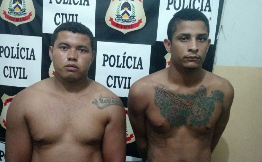 Douglas Fernandes e Lucas Pereira Batista foram presos pela Polícia Civil por tentativa de latrocínio em Gurupi