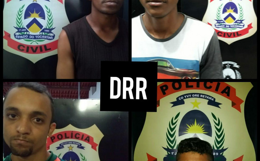 Os quatro homens presos são suspeitos de cometer vários assaltos em Araguaína 