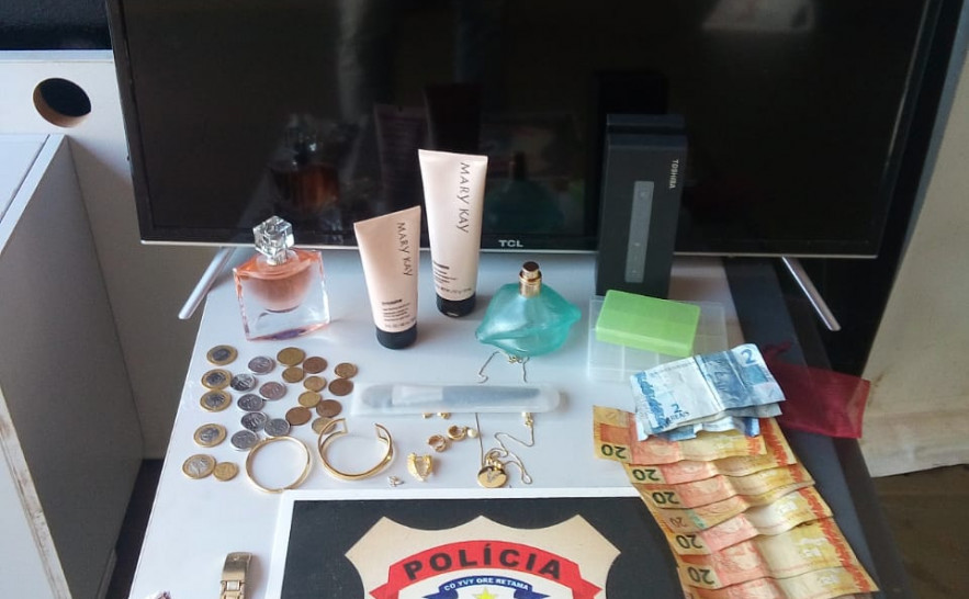 Drogas e demais objetos apreendidos pela Polícia Civil em Guaraí 