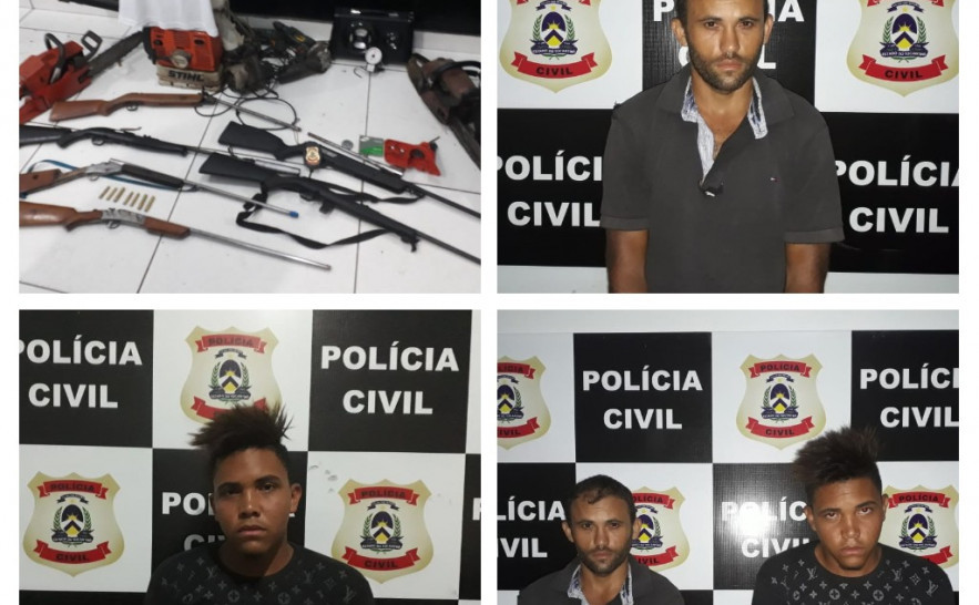 Armas apreendidas e suspeitos presos em Porto Nacional 