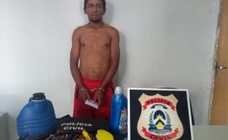 Suspeito de furto qualificado é preso pela Polícia Civil em Xambioá