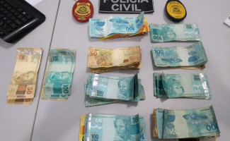 Polícia Civil recupera quantia em dinheiro furtado em supermercado de Dianópolis