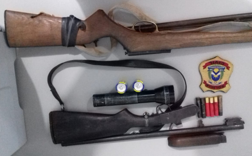 Armas apreendidas pela Polícia Civil em Palmeirópolis