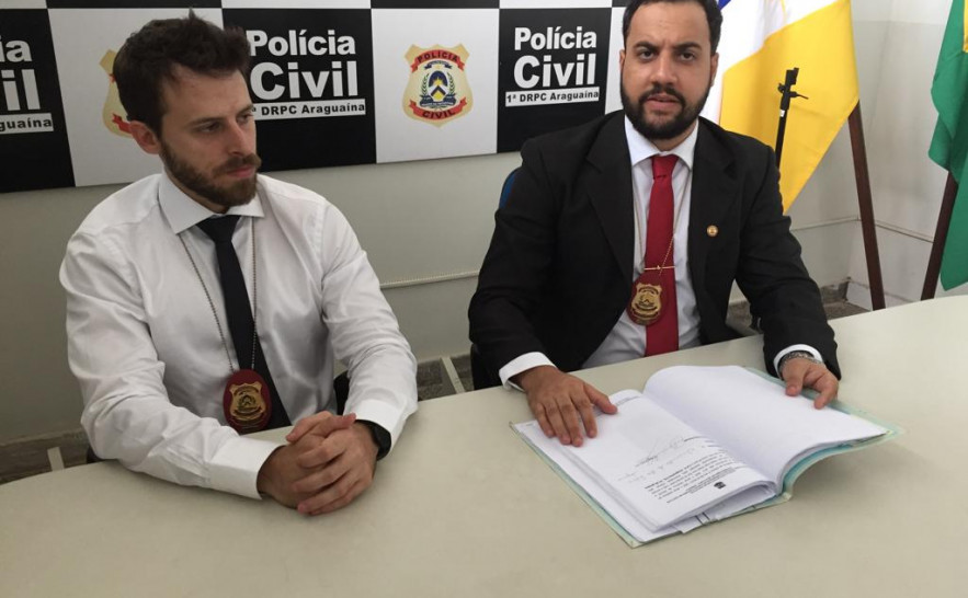 Delegados Felippe e Breno, da DRR, de Araguaína, apresentam balanço final da Operação Ali Babá 