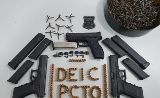 Polícia Civil apreende três pistolas de calibre restrito e alto poder de fogo em Gurupi 