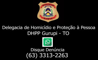 Delegacia de Homicídios de Gurupi disponibiliza Whatsapp para denúncias