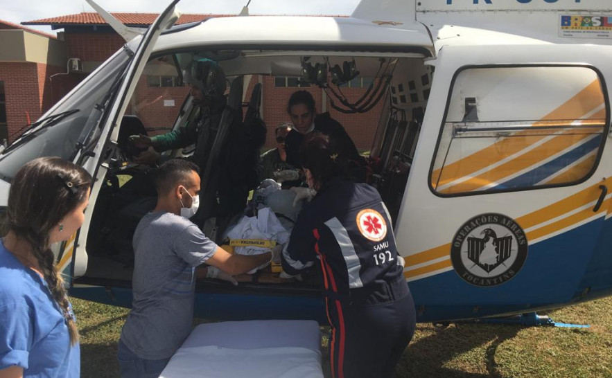 CIOPAER transporta homem vítima de acidente grave em Paraíso 