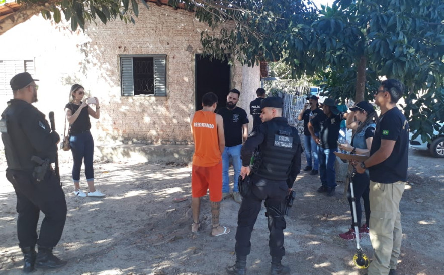 Polícia Civil realiza reprodução simulada de crime bárbaro em Divinópolis do Tocantins 