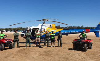Secretaria da Segurança apoia PM e Bombeiros na temporada de praias com aeronave do CIOPAER
