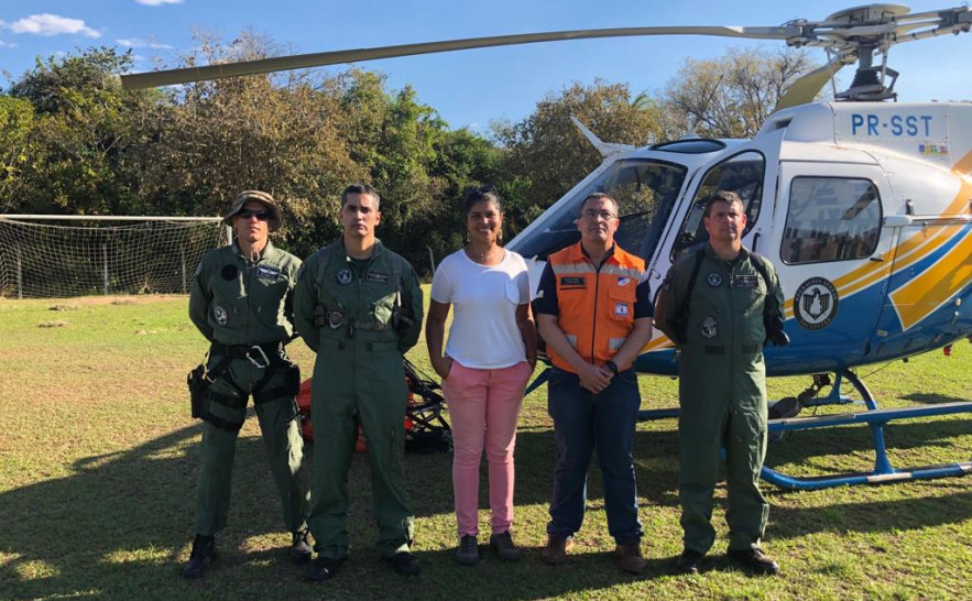 Equipe do Ciopaer juntamente com a secretária do Meio Ambiente de Lajeado 