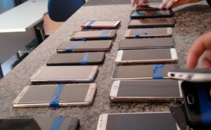 Celulares recuperados pelas Polícias Civis e Rodoviária Federal em Show em Araguaína