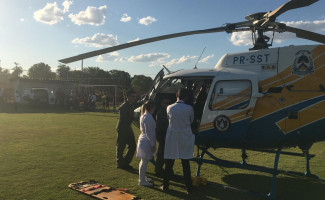 Paciente com AVC é removido no helicóptero da Segurança Pública do interior do Estado ao HGP em Palmas