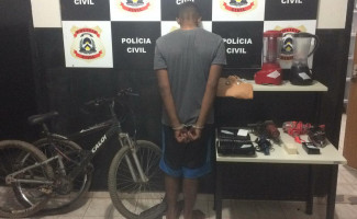 Polícia Civil prende suspeito de furtos a residências no interior do Estado