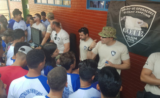 Centenas de estudantes participam do “Polícia Civil vai à Escola” em Taquaralto