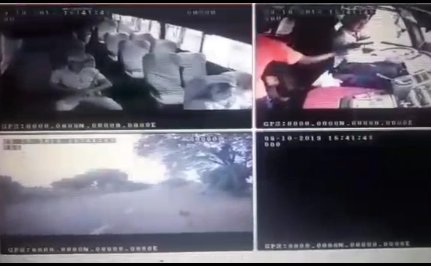 Câmera de vigilância do veículo gravou momento da prática do crime 