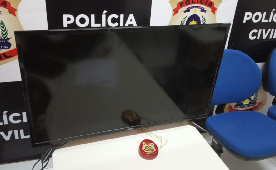 Televisor furtado é recuperado pela Polícia Civil em Pedro Afonso 
