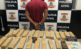Polícia Civil apreende 15 kg de drogas e prende traficante no Sul do Estado 