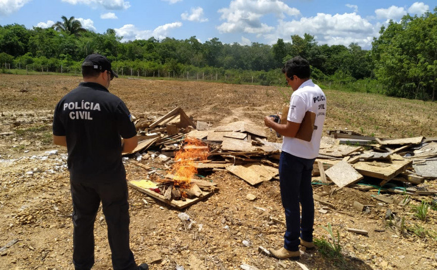 Polícia Civil incinera drogas em Pedro Afonso 