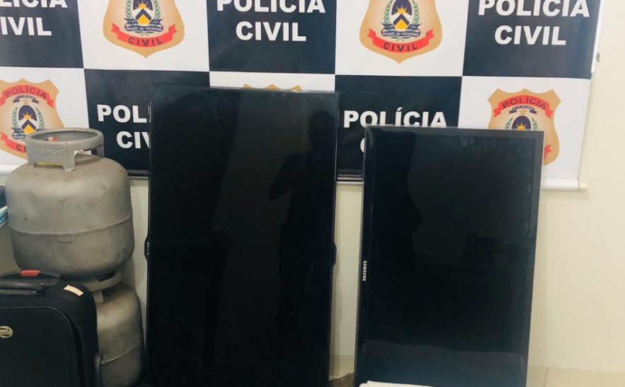 Produtos furtados e recuperados pela Polícia Civil em Lagoa da Confusão 