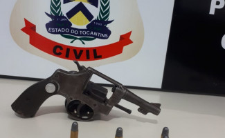 Polícia Civil apreende arma de fogo e várias munições intactas na Capital
