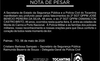 Nota de Pesar - Policiais Militares