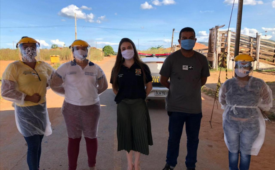 Policiais Civis de Palmeirópolis atuam em conjunto com as demais forças de segurança no combate a Covid-19