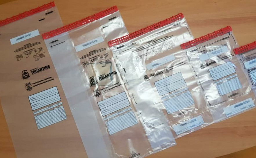 Governo do Tocantins adquire 39 mil envelopes de segurança para acondicionar provas coletadas em locais ou em vítimas de crimes