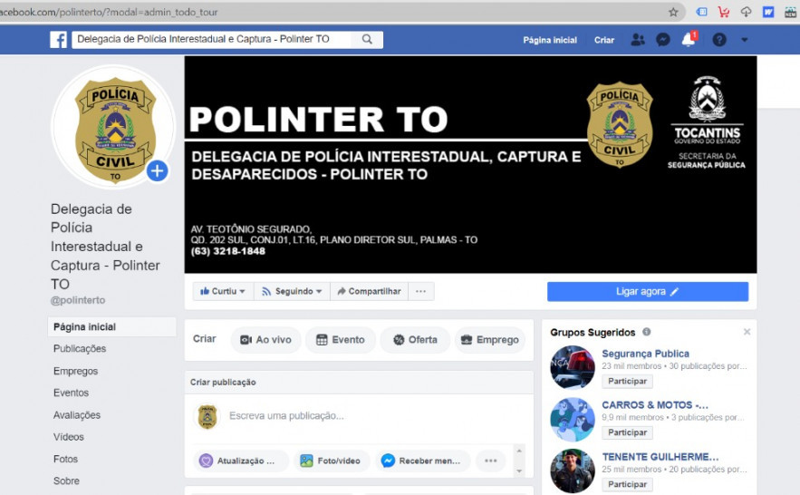 Segurança Pública cria e lança página em rede social para auxiliar na busca de pessoas desaparecidas